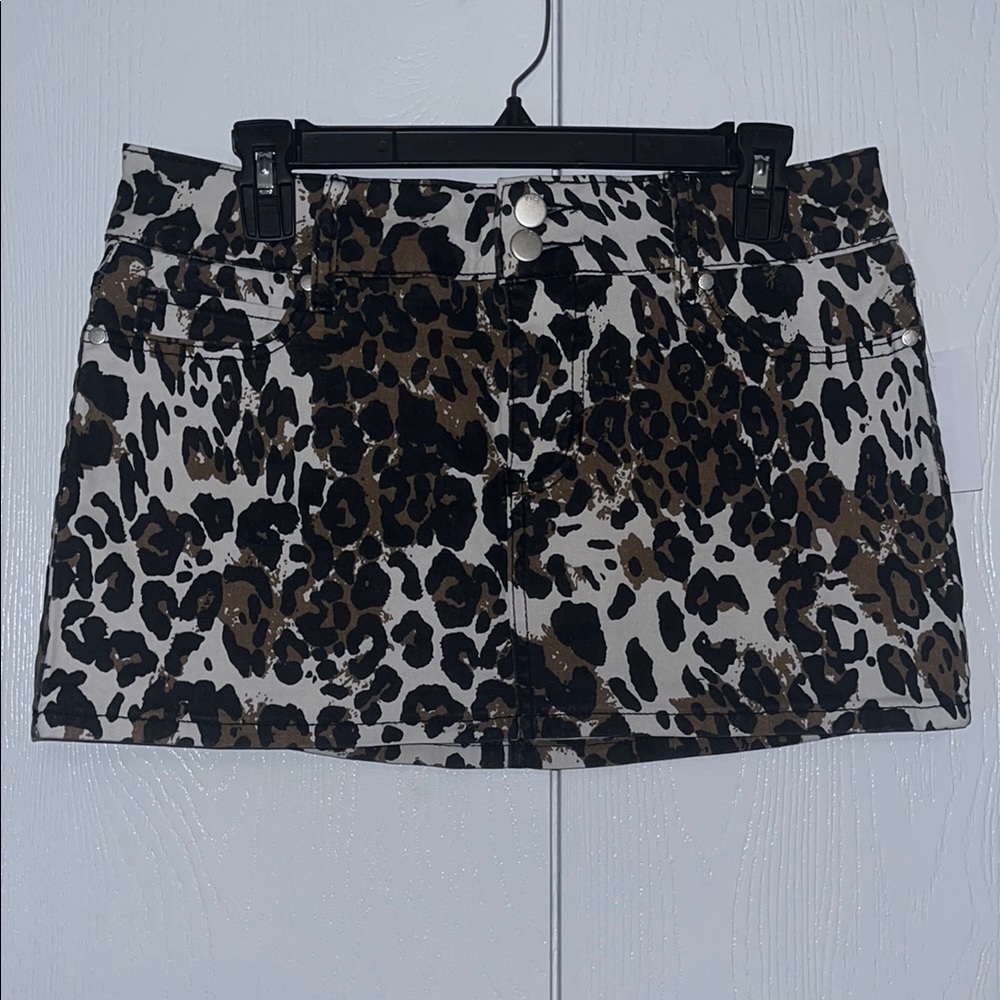 PTCL Leopard Print Mini Skirt